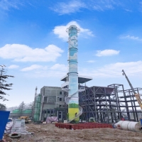 自立式烟囱涂绘景观烟囱